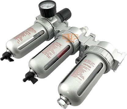1/4" NPT MID FLOW Filter Regulator Coalescing Desiccant Dryer System - Image 3