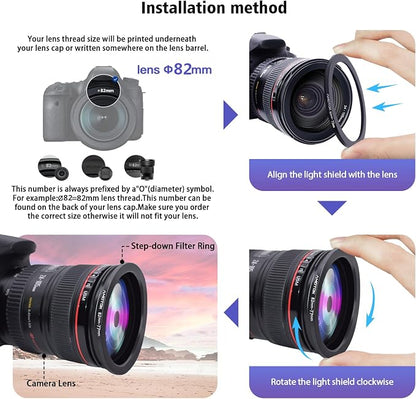82mm Lens to 72mm Camera Lens Adapter, 82mm to 72mm Filter Step-Down Ring - Image 5