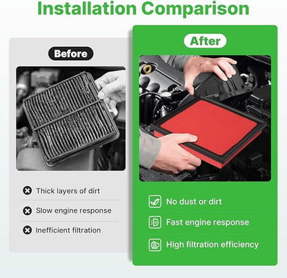 2PCS Engine Air Filter Fit for Subaru Ascent 19-26, Forester 19-24, Impreza - Image 4