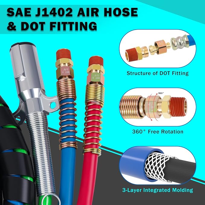 CheeMuii 12 FT Semi Truck Air Line Kit - Image 5