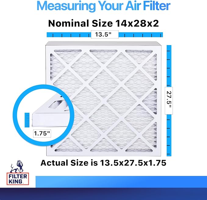 Best 14x28x2 Air Filters | 12 Pack | MERV 8 HVAC Pleated AC Furnace Filters - Image 2