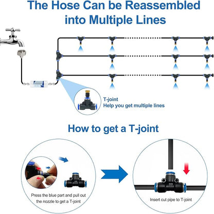 Pre-Assembled Misters for Outside Patio, Outdoor Misting Cooling System w Filter - Image 5