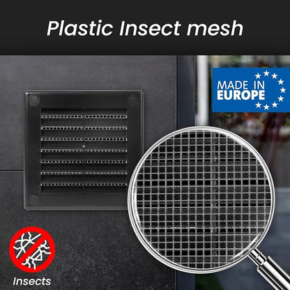 Repa Market 4 x 4 Inch Black Square Air Vent Cover - Image 3