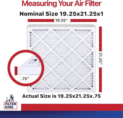 Filter King 19.25x21.25x1 Air Filter | 4-PACK | MERV 11 HVAC Pleated A/C - Image 2