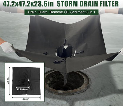 PET Storm Drain Filter-47.2x47.2x23.6in Oil & Sediment Guard - Image 2
