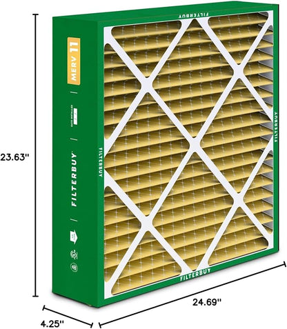 Filterbuy 24x25x5 Air Filter MERV 11 Superior Pet & Allergy Defense, - Image 10