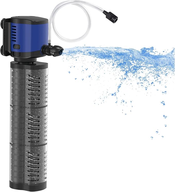 Pond Pump 660GPH Filtration, Sump Submersible Water Pump w/Sponge Filter by TARARIUM