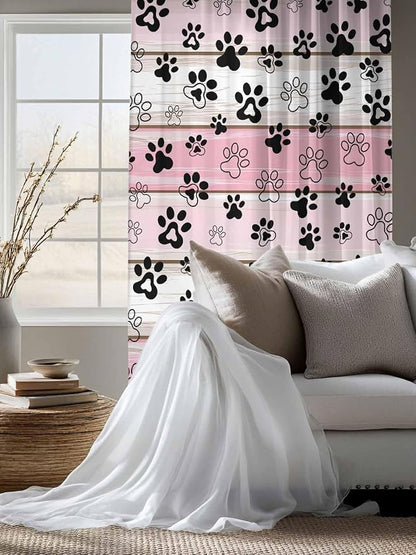 Sheer Curtains 63 Inch Length, Vintage Farmhouse Country Wooden Grain Privacy - Image 4