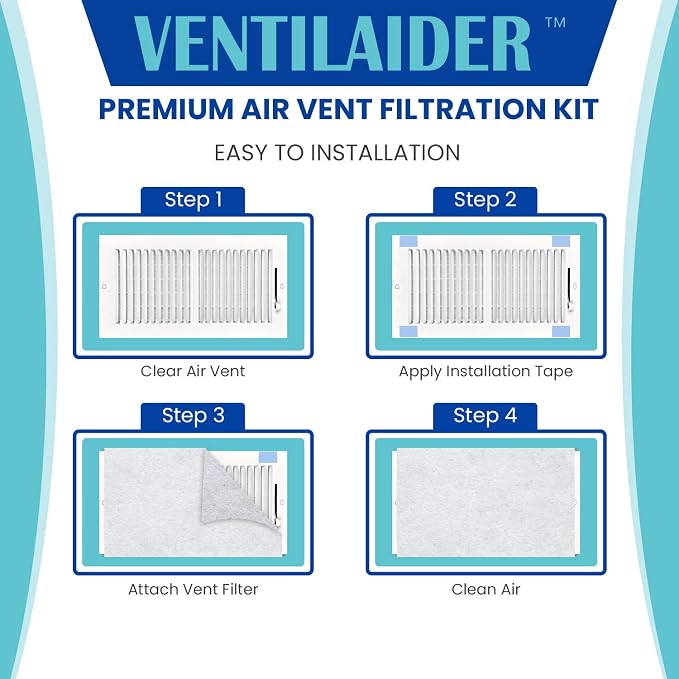 Complete Air Vent Register Filter Set Cut To Fit Any Size 16" x 60" & 50" - Image 3