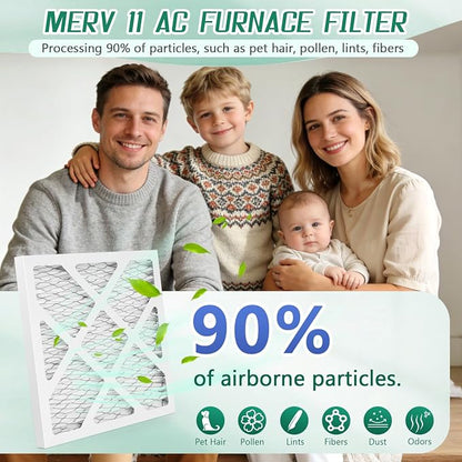 6 Pack Updated 6x10x1Air Filter, pertain Merv 11 HVAC Pleated A/C Furnace - Image 2