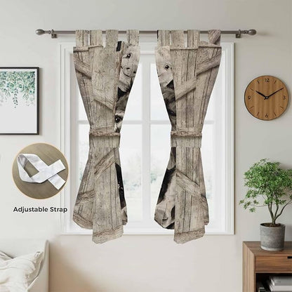 Funny Farm Animals Bedroom Curtains 72 Inch Length, Window Curtains Tab Top - Image 5