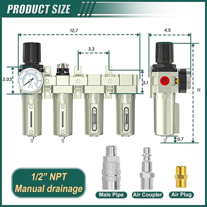 Industrial Grade 4-Stage Air Drying System, 1/2" NPT - Image 2