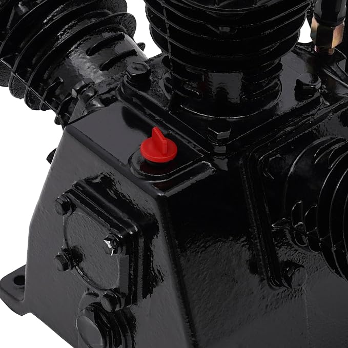 Air Compressor Pump Head, 5-HP Single-Stage Inline-Twin Replacement Air - Image 9