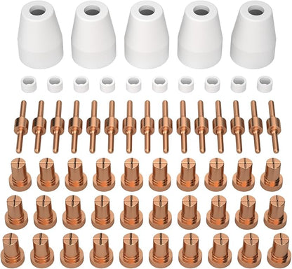 ARCCAPTAIN 60PCS PT31 Plasma Cutting Consumables Fit CUT-45 CUT-50 CT-312 by ARCCAPTAIN