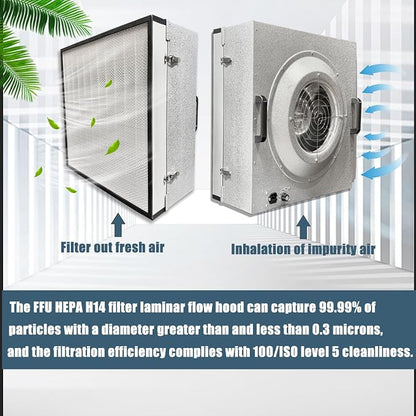 HEPA H14 Filtration Laminar Flow Hood, Updated Fan Filter Unit, Laminar Air - Image 2
