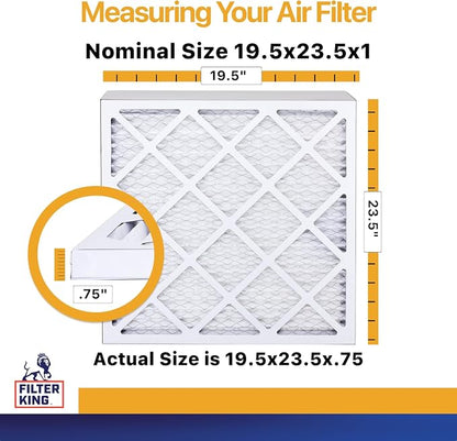 Filter King 19.5x23.5x1 Air Filter | 4-PACK | MERV 13 HVAC Pleated A/C Furnace - Image 2