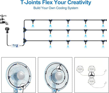 Misters for Outside Patio, Outdoor Water Misting Cooling System w Filter - Image 4