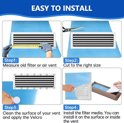 Air Vent Filters Roll, MERV 8 Triple Filtration Electrostatic Vent Filter - Image 6