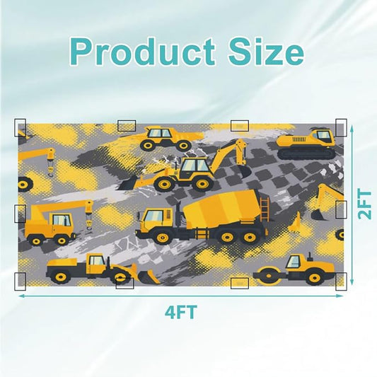 4 Pcs Fluorescent Light Covers for Ceiling Lights Yellow Construction Vehicles - Image 2