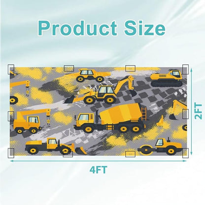 6 Pcs Fluorescent Light Covers for Ceiling Lights Yellow Construction Vehicles - Image 2