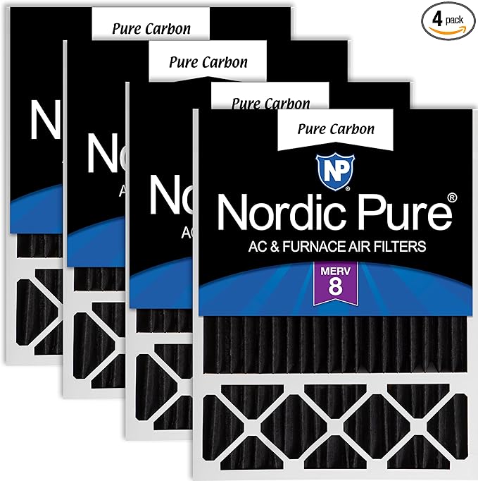 Nordic Pure 20x25x5 Honeywell/Lennox Replacement Odor Reduction Merv 8 Filter 4 by NordicPure