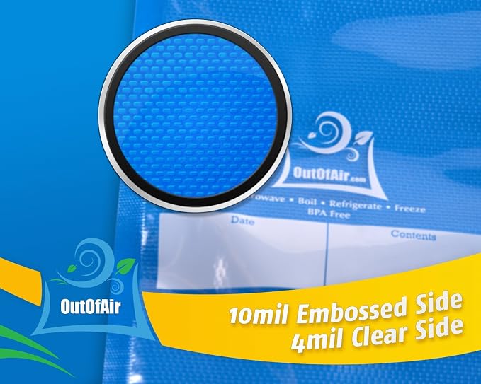 8" x 25' Rolls - BULK 8 Pack OutOfAir Vacuum Sealer Rolls Works - Image 5