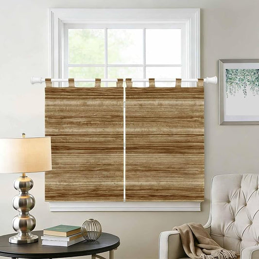 Vintage Western Bedroom Curtains 63 Inch Length, Window Curtains Tab Top - Image 2