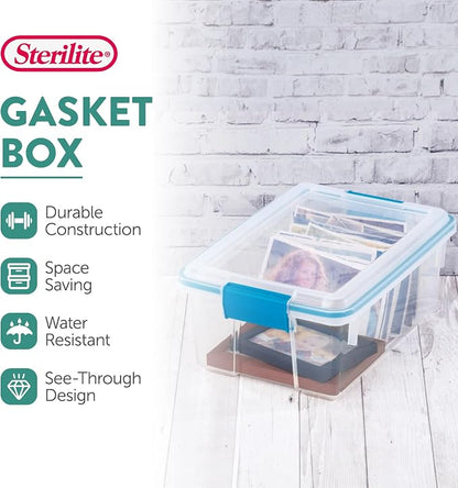 Sterilite 6-Pack Gasket Box, Weather-Resistant Storage Bins - Image 3