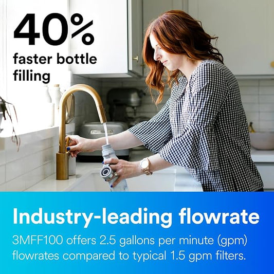 3M Aqua-Pure 3M FF100 Under Sink Drinking and Cooking Water Filter System - Image 2
