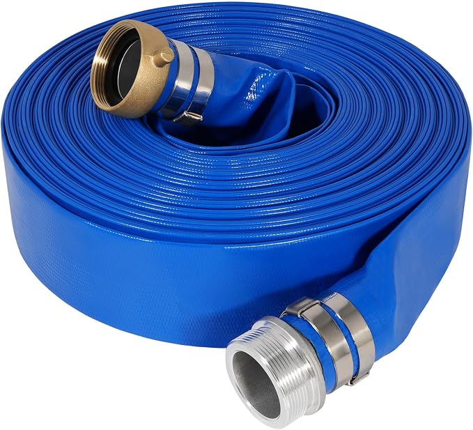 1" x 50 ft Backwash Hose for Swimming Pools, Heavy Duty PVC Lay Flat Water by Picatu