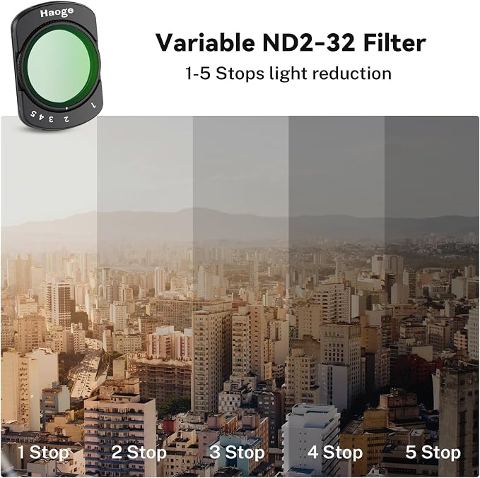 Haoge Magnetic Filters Set for DJI Osmo Pocket 3, Includes CPL, 1/4 Black - Image 7
