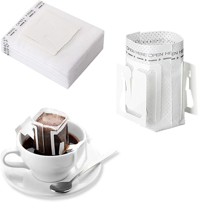 SZLYTYUN 50PCS Portable Coffee Filter Paper Hanging Ear Drip Coffee Single by SZLYTYUN