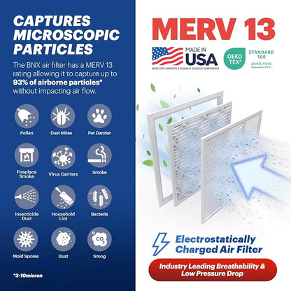 BNX TruFilter 24x24x1 Air Filter MERV 13 - Image 2