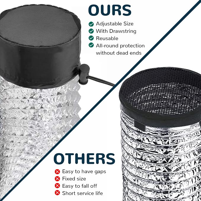 2Pcs 4 Inch Grow Tent Vent Cover Filter, Duct Filter Net - Image 3