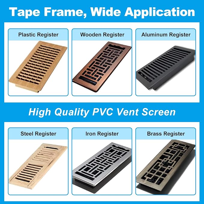 4 Packs Floor Register Vent Cover, Stone & More （White) - Image 3