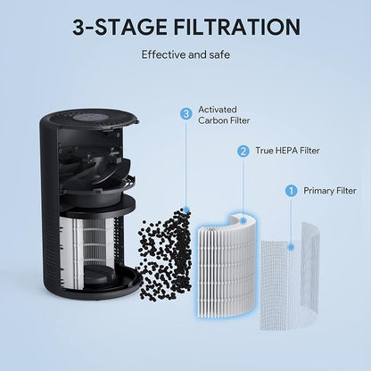 Air Purifiers for Bedroom, FULMINARE H13 True HEPA Air Filter, Quiet Air Cleaner - Image 7