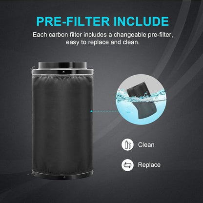 iPower 6" Air Carbon Smelliness Control - Image 4