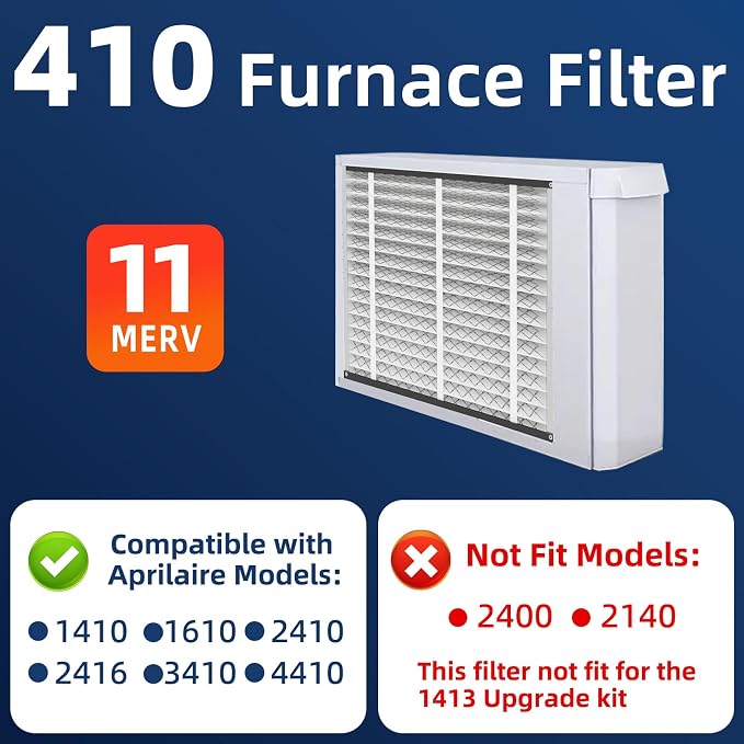 3 Pack, 410 Replacement Air Filter, MERV 11, Actual Size: 16"x28"x4", Nominal - Image 2