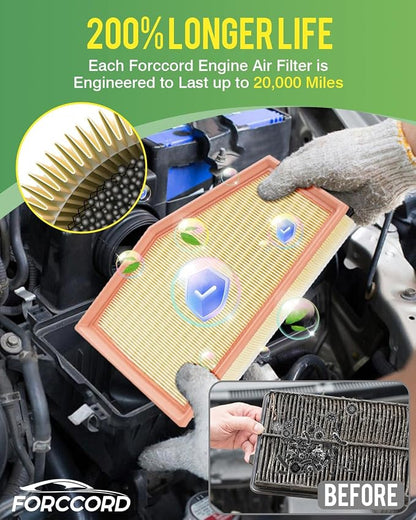 2-Pack Engine Air Filter Fits for 2026-19 BMW X5, 2023-18 X3, 2026-20 X6 - Image 4