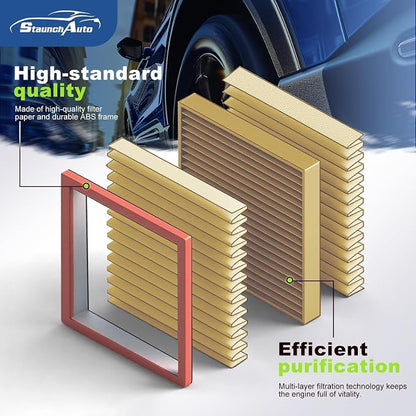Engine & Cabin Air Filter Set for Volkswagen Atlas 2018-2024 2025 2026 2.0L - Image 3