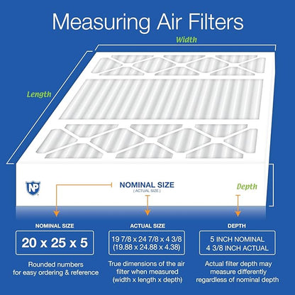 Nordic Pure 20x25x5 Honeywell Replacement Air Filters MERV 15 Plus Carbon 4 Pack - Image 2