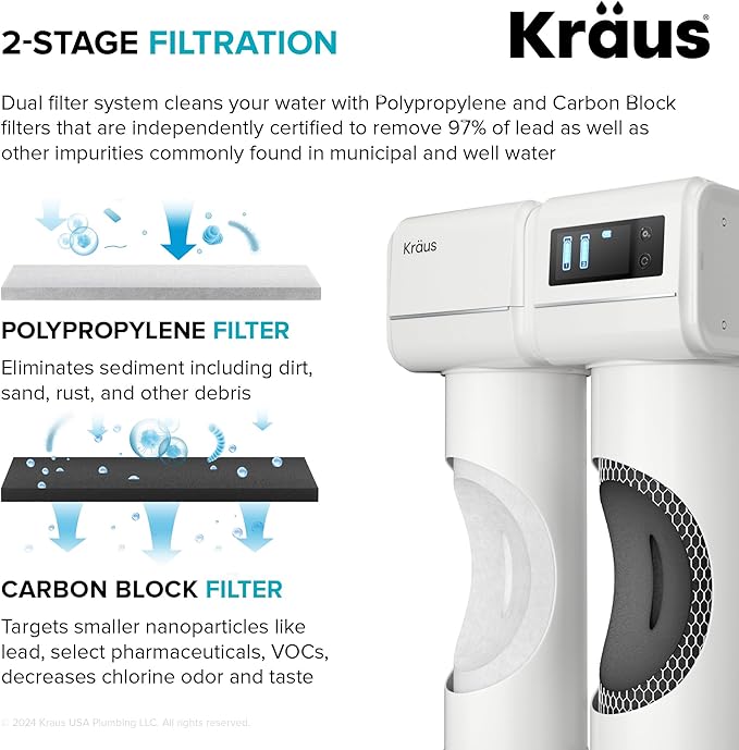 KRAUS Purita 2-Stage Under Sink Water Filtration System - Image 5