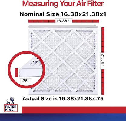 Filter King 16.38x21.38x1 Air Filter | 4-PACK | MERV 11 HVAC Pleated A/C - Image 2