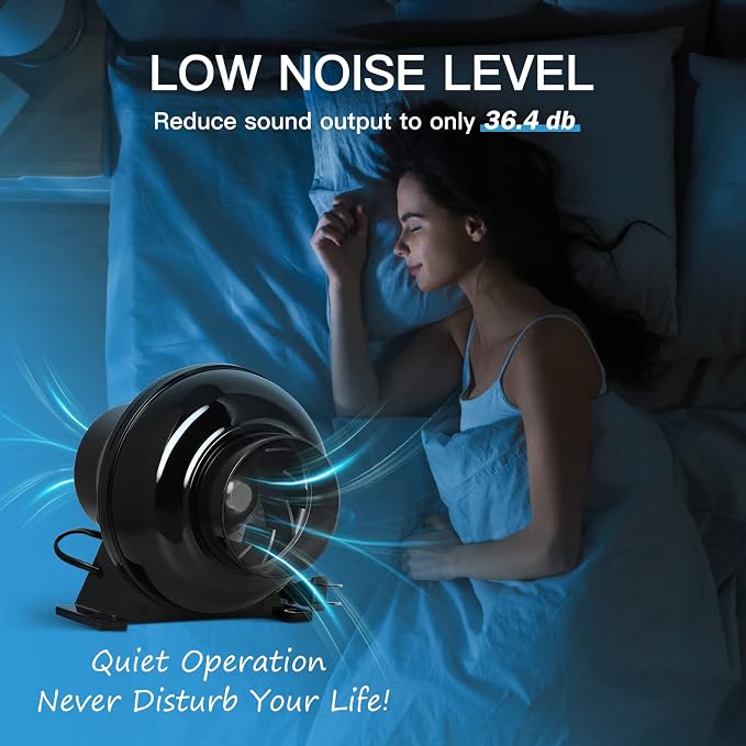 iPower 4 Inch 230 CFM Inline Duct Ventilation Fan Quiet Vent Blower - Image 4