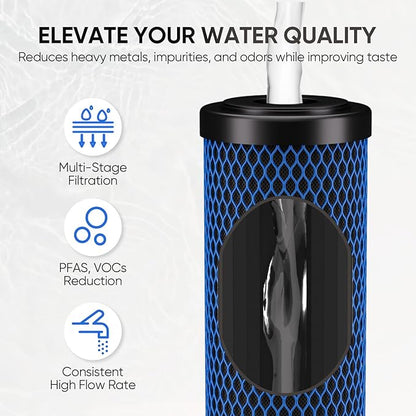 1 Micron 2.5" x 10" Whole House CTO Carbon Water Filter Cartridge Replacement - Image 5
