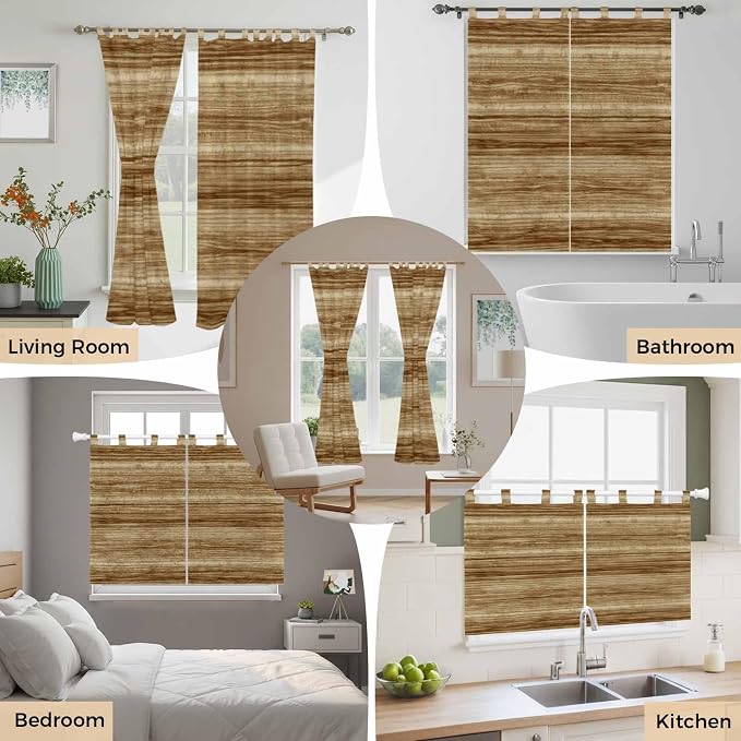 Vintage Western Living Room Curtains 96 Inch Length, Window Curtains Tab Top - Image 7