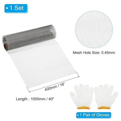 PATIKIL 40"L x 16"W Woven Wire Mesh, 40 Mesh 304 Stainless Steel Air Vent - Image 2