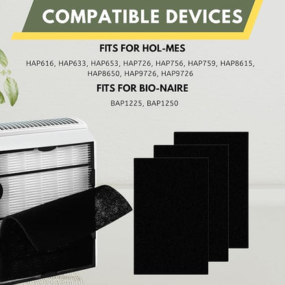 Nispira True HEPA Filter + Carbon Pre Filter Replacement Compatible - Image 5