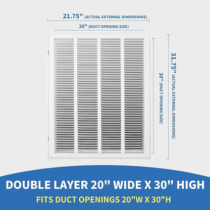 20x30 Return Air Grille, Return Air Vent Cover - Image 2