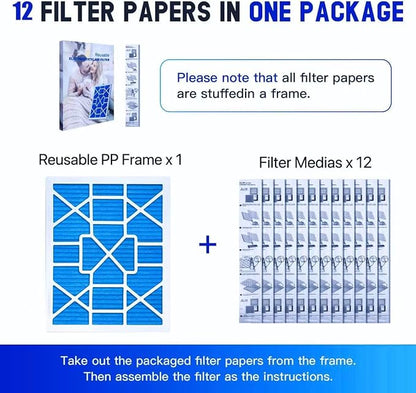 LEKEN 20x25x1 AC Furnace HVAC Filter Reusable Electrostatic Filters MERV 13 - Image 2